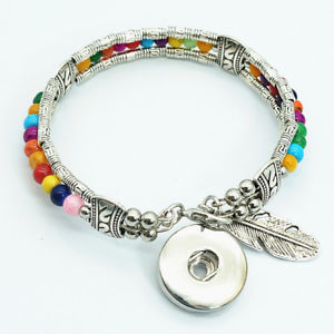 【送料無料】ブレスレット　アクセサリ―　デガラスas de34546 m ab0059 bunte silber glasperlen feder teil zink legierung glas ch