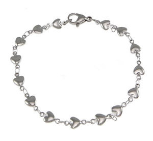 【送料無料】ブレスレット　アクセサリ―　アルジェントブレスレットas fr36347 acier inoxydable coeur chaine en argent aiment les femmes bracelets