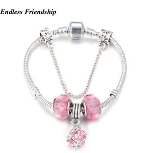 【送料無料】ブレスレット　アクセサリ―　ブレスレットメタルローズas fr34562 dorp charm bracelets perles de verre rose femme platine metal