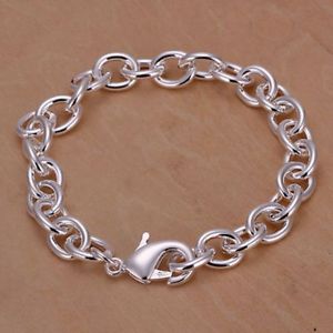 【送料無料】ブレスレット　アクセサリ―　アルジェントスターリングプラークブレスレットas fr38384 925 bijoux en argent sterling plaque aucun crevette chaine bracelets