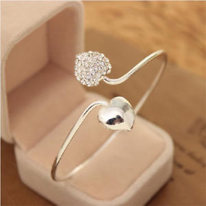 【送料無料】ブレスレット　アクセサリ―　デas de51423 schone silber farbe strass herzform frauen kristallfrauen uberzogen