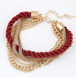 【送料無料】ブレスレット　アクセサリ―　ブレスレットプラークas fr36320 6 couleurs multilayer charm bracelet en alliage plaque or exageraien