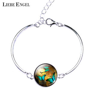 【送料無料】ブレスレット　アクセサリ―　デエンゲルガラスas de50317 engelsommerartweinlesesilberfarbe fur frauen glas frau plattier