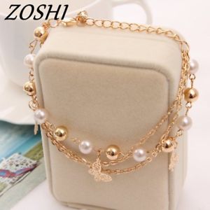 【送料無料】ブレスレット　アクセサリ―　デボヘミアンas de33065 bohemian goldfarbe kette mehrschichtige korne fur deauen zink legier