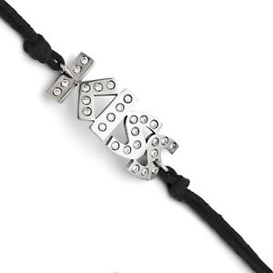 【送料無料】ブレスレット　アクセサリ―　ステンレススチールブレスレットキスstainless steel cz kiss with 175ext bracelet