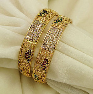 【送料無料】ブレスレット　アクセサリ―　ブレスレットブレスレットセットbracelet bracelets traditionnels indiens plaqu or er set bijoux femmes 2 * 4