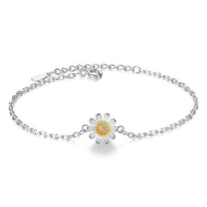 【送料無料】ブレスレット　アクセサリ―　レディーススターリングシルバーデイジーブレスレットladies women s925 sterling silver small daisy bracelet 12,056円