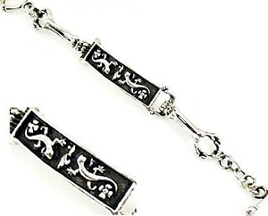 【送料無料】ブレスレット　アクセサリ―　スチールブレスレットゴシックトカゲスケルトンsteel bracelet, gothic, man, woman, lizard, skeleton, jewelry