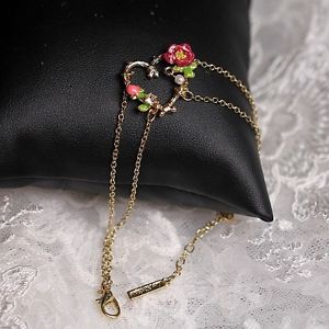 【送料無料】ブレスレット　アクセサリ―　ミニハートエンドブレスレットパールピンクリーフウェディングパーティmini heart end bracelet pearl pink flower bud leaf wedding party l4 13,075円