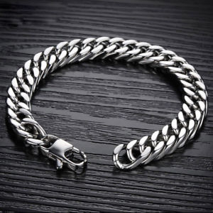【送料無料】ブレスレット　アクセサリ―　ステンレススチールチェーンリンクブレスレットマルチサイズhigh quality men 316l stainless steel chain link curb bracelet multisize