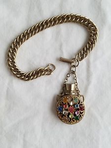 【送料無料】ブレスレット　アクセサリ―　ラインストーンボトルブレスレットヴィンテージブレスレットvtg rhinestone bottle bracelet, vintage bracelet