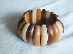 【送料無料】ブレスレット アクセサリ― ストレッチブレスレットトーンウッドビーズインチワイドニースbeautiful stretch bracelet 3 tone wood beads 1 34 inch wide nice