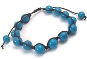 【送料無料】ブレスレット　アクセサリ―　ターコイズビーズブレスレットフィットturquoise bead bracelet adjustable fits most