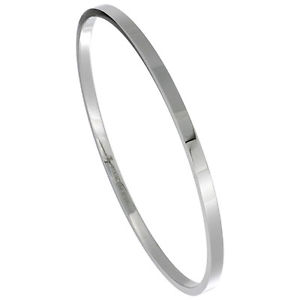 【送料無料】ブレスレット　アクセサリ―　ステンレスメタルブレスレットスチール3 mm stainless steel low pull on rigid bracelet measures 178cm 203cm 11,886円