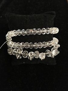 【送料無料】ブレスレット　アクセサリ―　クッキークリスタルブレスレットシルバートーンストレッチ＃cookie lee genuine crystal bracelet silver tone stretch nwt62