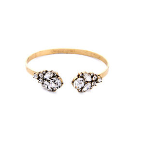 【送料無料】ブレスレット　アクセサリ―　ゴールドブレスレットクリスタルオープンエンドレトロrigid gold bracelet wedding crystal open end retro ct6