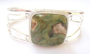 【送料無料】ブレスレット　アクセサリ―　ルビーzoasiteカフスブレスレットhandmade silver plated gemstone cuff bracelet in ruby zoasite
