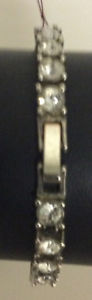 【送料無料】ブレスレット　アクセサリ―　ニュー7テニスホワイトcz q77 silver plate 7 tennis bracelet white cz q77