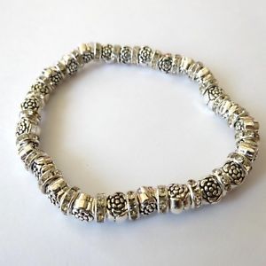 【送料無料】ブレスレット　アクセサリ―　cristalesブランコmujer elastico cplataパルス 150upulse through mujer elstico c plata with cristales blancos 150 u