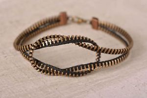 【送料無料】ブレスレット　アクセサリ―　オリジナルジッパーwomensmetal strap handmade jewel original zipper design womens accessory