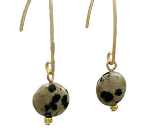 【送料無料】ブレスレット　アクセサリ―　ステラストーンワイヤーイアリングdamlationジャスパーgolden stella stone curved wire dangle earringsdamlationjasper