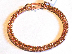 【送料無料】ブレスレット　アクセサリ―　ダブルリンクレディースブレスレットサイズ pure bright copper double link ladies bracelet or anklet 3 sizes available