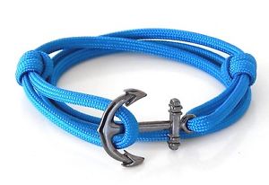 【送料無料】ブレスレット　アクセサリ―　アンカーブレスレットジュエリーアメリカanchor bracelet nautical paracord men women fashionvintage jewelry handmade usa