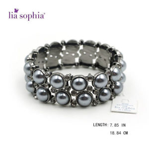 【送料無料】ブレスレット　アクセサリ―　ソフィアマルチパールクリスタルストレッチブレスレットawesome lia sophia multi pearl amp; crystal stretch statement bracelet