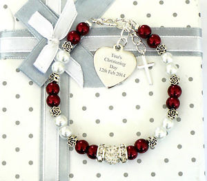 【送料無料】ブレスレット　アクセサリ―　パーソナライズブレスレットgirls personalisedengraved name bracelet christeningfirst holy communion gift