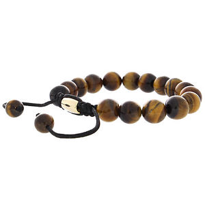 【送料無料】ブレスレット　アクセサリ―　タイガーアイビーズスペーサタイプルブレスレットreal tigers eye bead pull tied shamballa bracelet with 18k plated metal spacer