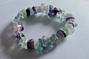 【送料無料】ブレスレット　アクセサリ―　ストレッチブレスレットヒーリングレスキュー listingtumbled flourite stretch bracelet healing intuition stone jewelry cat rescue