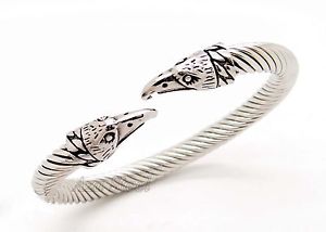 【送料無料】ブレスレット アクセサリ― イーグルホークステンレススチールケーブルカフバイカーブレスレットeagle hawk 316l stainless steel cable cuff biker bracelet