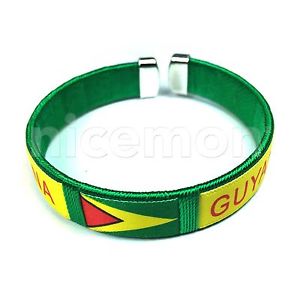 【送料無料】ブレスレット　アクセサリ―　ガイアナガイアナブレスレットスレッドブレスレットカフguyana guyanese national flag bracelet wrist threaded bracelet cuff 1sz