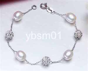 【送料無料】ブレスレット　アクセサリ―　パールスターリングシルバーブレスレットpearl 925 sterling silver bracelet natural pearl gift