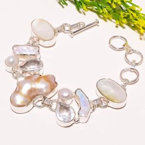 【送料無料】ブレスレット　アクセサリ―　ブリスタートパーズエスニックファッションジュエリーブレスレットblister biwa pearl topaz gemstone ethnic fashion jewelry bracelet sb1710
