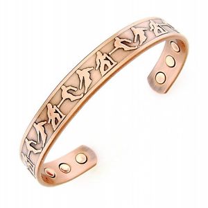 【送料無料】ブレスレット　アクセサリ―　ブレスレットスキーヤーmagnetic copper bracelet with skiers