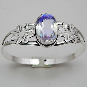 【送料無料】ブレスレット　アクセサリ―　トパーズハンドメイドベンガルrainbow mystic topaz silver plated handmade jewelry bengal 16 gm