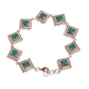 【送料無料】ブレスレット　アクセサリ―　エメラルドハンドメイドトルコブレスレットemerald gemstone handmade turkish bracelet jewelry b113