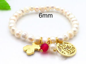 【送料無料】ブレスレット　アクセサリ―　ステンレスパールメノウペンダントブレスレット stainless steel chalcedony pearl agate bears hollow mama pendant bracelet