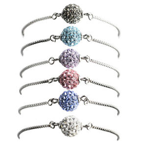 【送料無料】ブレスレット　アクセサリ―　8mmpreciosaディスコボールステンレスジュエリー8mm crystal preciosa disco ball stainless steel strand bracelet jewelry