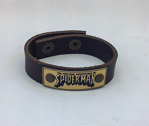 【送料無料】ブレスレット　アクセサリ―　ニュービルジュエリーラップ spiderman leather bracelet jewelry, wrist wrap, genuine leather, hand made