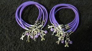 【送料無料】ブレスレット　アクセサリ―　1 dzルプーブレスレット1 dz purple pancreatic cancerdomestic violencefibromyalgialupus bracelet