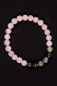 【送料無料】ブレスレット　アクセサリ―　コケメノウビーズゴムブレスレットゴムブレスレット listingrose quartz and moss agate beads rubber bracelet,round rubber bracelet