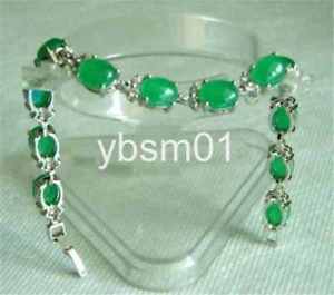 【送料無料】ブレスレット　アクセサリ―　エメラルドグリーンクラスプブレスレットemerald green jade crystal 18kgp clasp bracelet 75