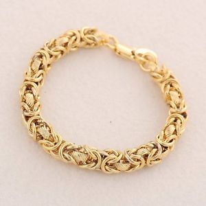 【送料無料】ブレスレット　アクセサリ&mdash;　8 18kイェローゴールドwomens mensブレスレットチェーン8mmcharm fashion 8 18k yellow gold filled womens mens bracelet chain 8mm｜hokushin