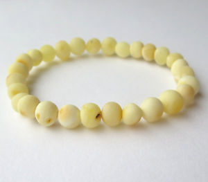 【送料無料】ブレスレット　アクセサリ―　バルトブレスレット7natural rounded unpolished baltic amber elastic stretch bracelet 7