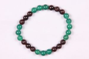 【送料無料】ブレスレット　アクセサリ―　グリーンオニキスビーズゴムブレスレットゴムブレスレット listinggarnet and green onyx beads rubber bracelet,round rubber bracelet