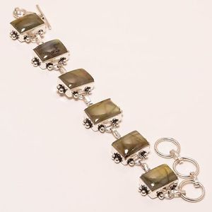 【送料無料】ブレスレット　アクセサリ―　ハンドメイドジュエリーブレスレットravishing labradorite gemstone handmade jewelry bracelet 78 b147