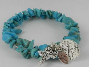 【貨物輸送無料】腕輪 付属物― ビーズチップコイルブレスレットunwritten daughter  beaded stone chip coil bracelet with silverplated brass