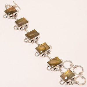 【貨物輸送無料】腕輪 付属物― スプレンディッドハンドメイドジュエリーブレスレットsplendid labradorite gemstone handmade jewelry bracelet 78 b153